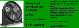 fanvantilatorkiralama