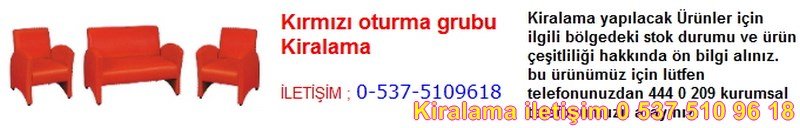 kırmızı oturma grubu kiralama Resim No ; 59